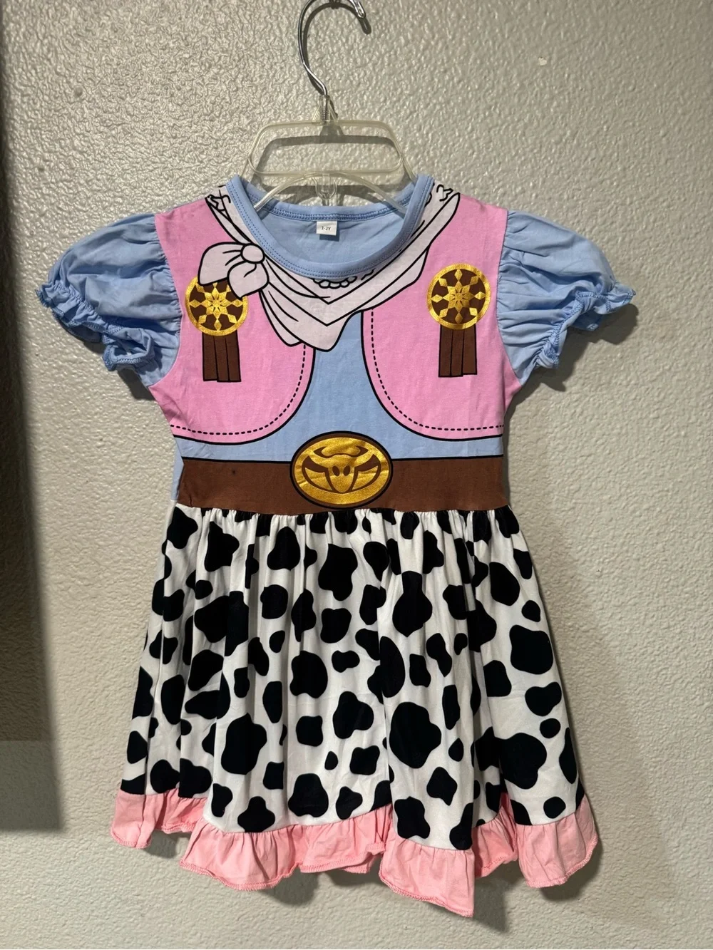 Toddler Girls cowgirl Halloween costume dress size 1-2 years